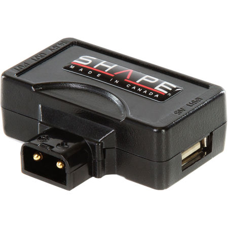 Shape Male D-Tap to Female D-Tap & 5V USB Adapter for Gold/V-Mount Batteries
