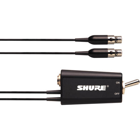 Shure In-Line Dual Bodypack Mute Switch for Microphones with TA4F Connectors