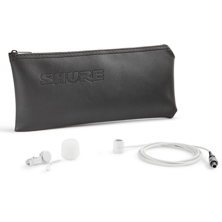 Shure WL183M Omnidirectional Condenser Lavalier Microphone with TA4F Connector White