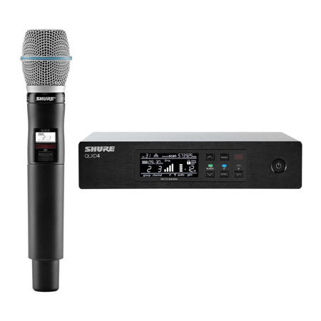 Shure QLXD24/B87A Digital Wireless Microphone System with QLXD2/B87A Handheld Microphone, G50: 470-534MHz
