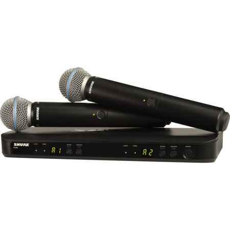 Shure BLX288 Dual-Channel Wireless Handheld Microphone System w/Beta 58A Capsule H9: 512-542MHz