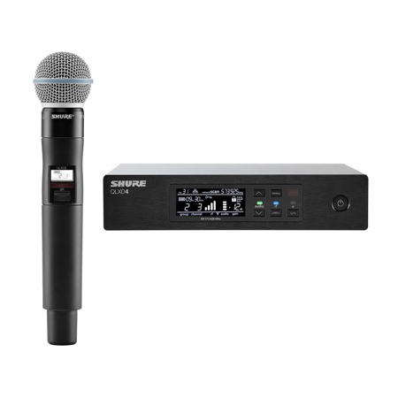 Shure QLXD24/B58 Digital Wireless Microphone System with QLXD2/B58A Handheld Microphone, V50: 174-216MHz