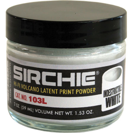 Sirchie Indestructible White "Hi-Fi" Powder, 2 oz/59ml