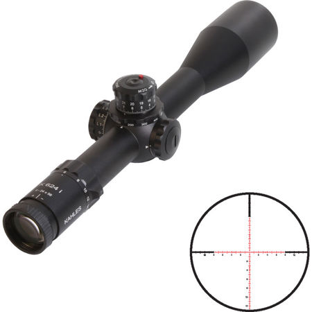 Kahles 6-24x56 K624i Riflescope, Illum SKMR Ret, Parallax Adj, Left Hand, 34mm