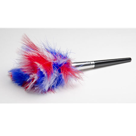 Sirchie Whopping Marabou Feather Duster, Red / White / Blue