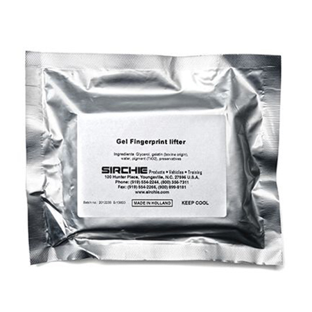 Sirchie Black Rubber Gel Fingerprint Lifters, 2" X 4", 12 Pack