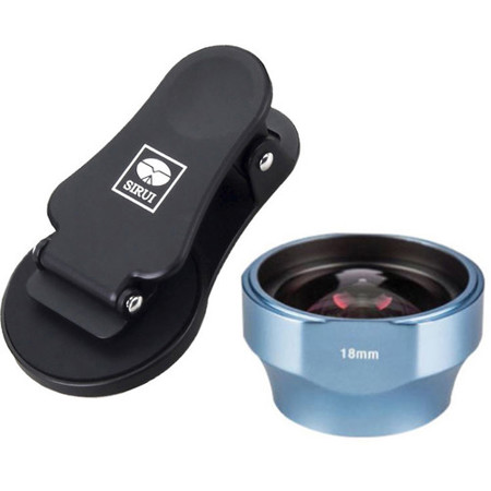 Sirui 18WAB+MSC01 18mm Wide Angle Lens with Mobile Phone Lens Adapter Clip, Blue