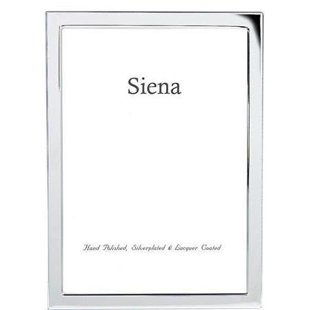 Tizo Design Plain Narrow Border Collection 8x10" Frame - Silver Plated
