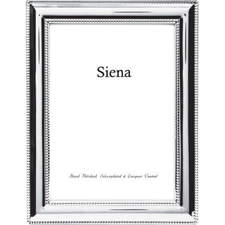 Tizo Design Beaded Border Collection Silver Plated Frame for  5x7" Photograph