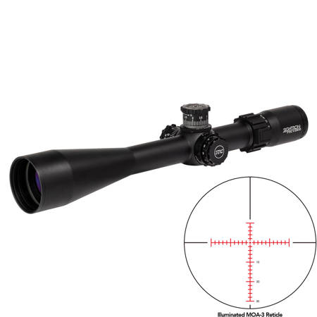 Sightron S-TAC 4-20x50 FFP Zero Stop Riflescope w/Illum MOA-3 Reticle, 30mm Tube
