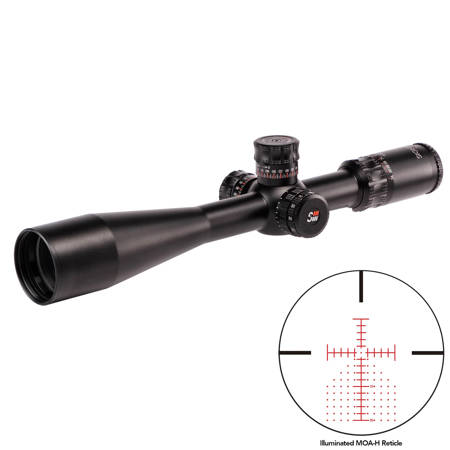 Sightron SIII PLR 6-24x50 SFP Riflescope, Black w/Illum MOA-H Reticle, 30mm Tube
