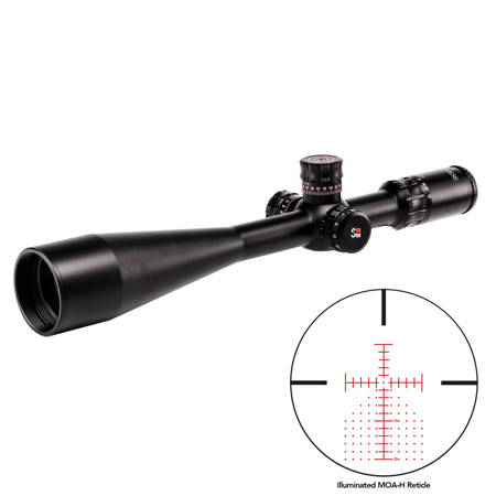 Singtron SIII PLR 10-50x60 Zero Stop Riflescope w/Illum MOA-H Reticle, 30mm Tube