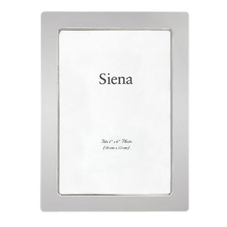 Tizo Design Flat Rounded Collection 4x6" Frame - Silver Plated