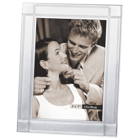 Tizo Design Siena Deco Collection 5" x 7" Frame - Silver Plated #3651-57