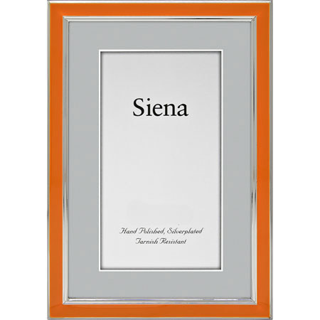 Tizo Design Siena Narrow Enamel Collection 4x6" Frame, Orange