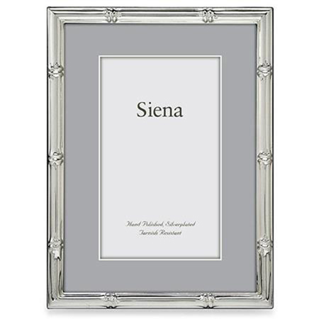 Siena Bamboo Collection 4" x 6" Frame - Silver Plated