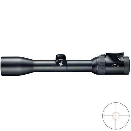 1.7-10x42mm Z6i Series Rifle Scope, Matte Black Finish with Illuminated CD Circle Dot Reticle, 30mm Tube.