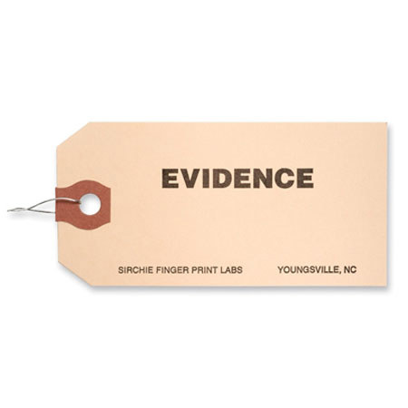 Sirchie Blank Evidence Tag, 3.75x1.88", 100 Each
