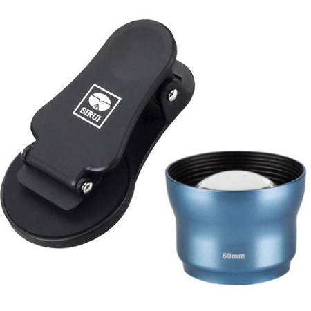 Sirui 60SA 60mm Portrait Lens with Mobile Phone Lens Adapter Clip, Blue