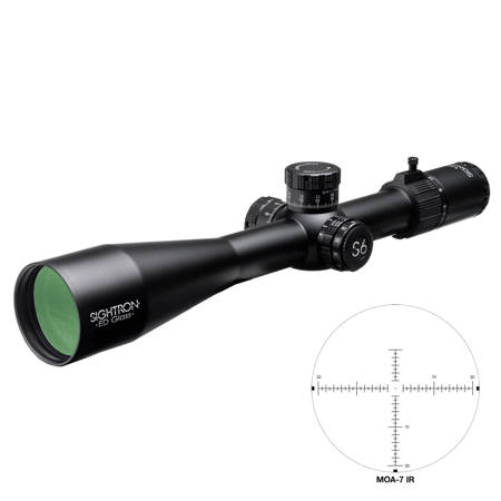 Sightron S6 5-30x56 ED SFP Riflescope, Black with Illum MOA-7 Reticle, 34mm Tube