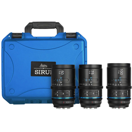 Sirui Astra 50mm, 75mm,100mm T1.8 1.33x Anamorphic 3-Lens Kit for Sony E,Neutral