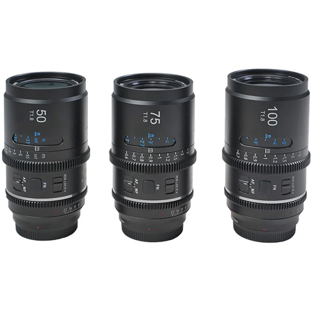 Sirui Astra 50mm, 75mm,100mm T1.8 1.33x Anamorphic 3-Lens Kit for