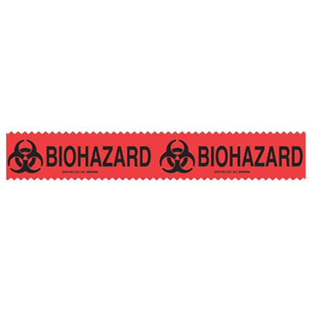 Sirchie Red "BIOHAZARD" Integrity Tape, 108' (32.91m)