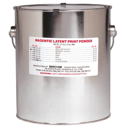 Sirchie 128oz Regular Magnetic Latent Print Powder, Black