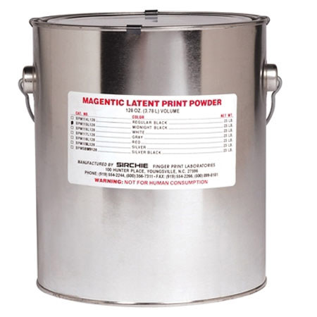 Sirchie Magnetic Latent Print Powder, 128oz, Silver/Black