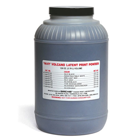 Sirchie Hi-Fi Volcano Latent Print Powder, Silk Black