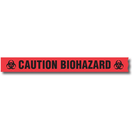 Sirchie Barrier Tape: "Caution Biohazard", 3"x1000', 8 Pack