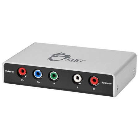 SIIG Component Video & Audio to HDMI Signal Converter, Silver/Black
