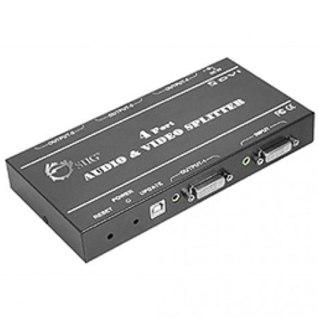 SIIG 1x4 DVI & Audio Splitter, Black