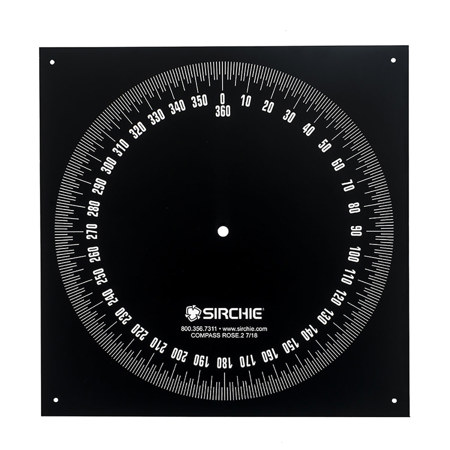 Sirchie Compass Rose/Azimuth Board, Black