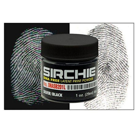 Sirchie DNA Free Latent Finger Print Powder, 1oz, Silver/Black