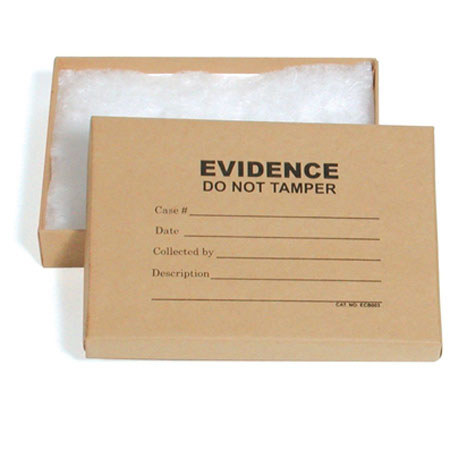 Sirchie Evidence Boxes, 5 1/4" X 3 3/4" X 7/8" Size, 50 Set