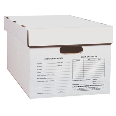 Sirchie Evidence/Records Box, 24"x12"x10", Set of 10