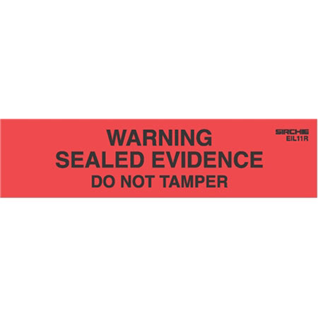 Sirchie 'Warning! Sealed Evidence' Labels, 1x4", Roll of 250