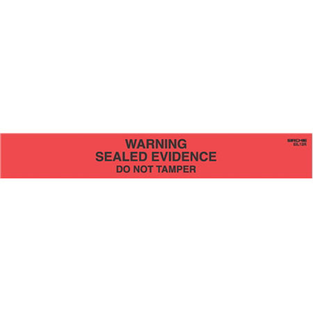Sirchie Warning Sealed Evidence Labels, 1x7" Size, Roll of 100