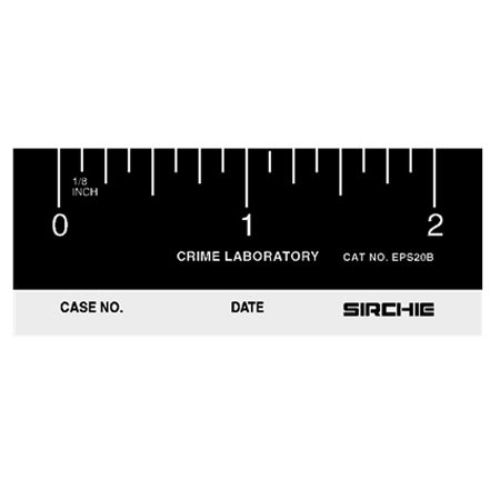 Sirchie 2" Disposable Photo Evidence Rules, 100 Set, White On Black