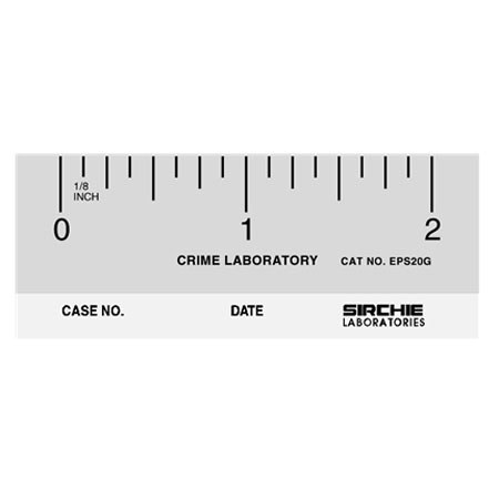 Sirchie 2" Disposable Photo Evidence Rules, 100 Set, Black On Gray