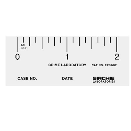 Sirchie 2" Disposable Photo Evidence Rules, 100 Set, Black On White
