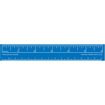 Sirchie 6" Photo Evidence Ruler, White on Blue, Set of 10