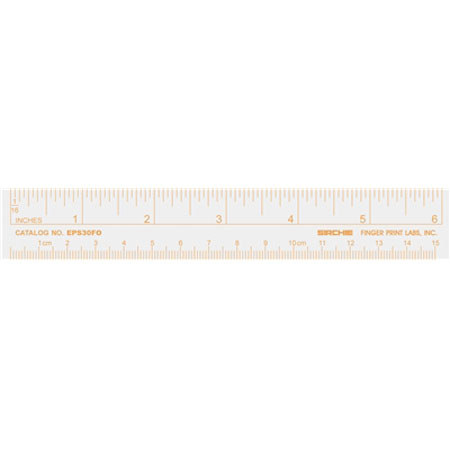 Sirchie Vinyl Photo Evidence 6" Ruler, Fluorescent Orange on White, Set of 10