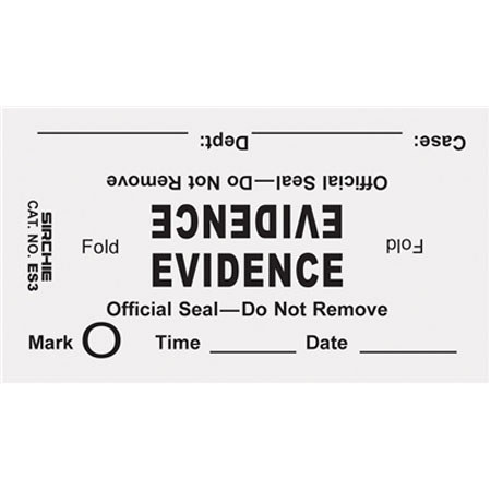 Sirchie Evidence Bag Seals, 3.5" x 2", 100/Pack