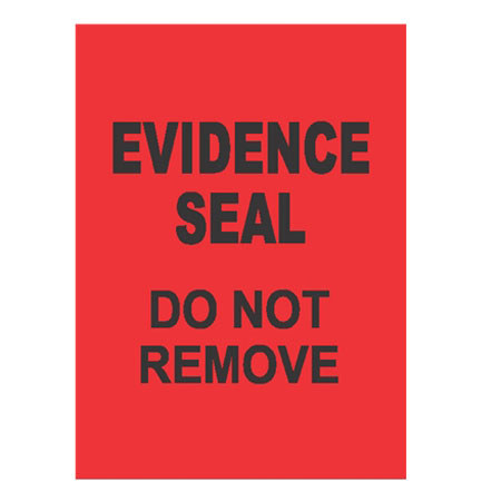 Sirchie Sirchseal Integrity 1.5x2" Seals, 100 Each, Red