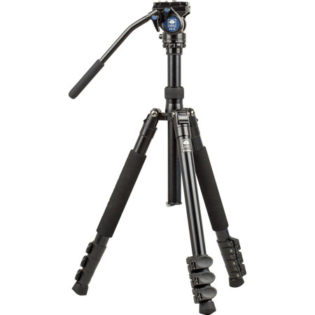 Sirui ET-2004 4-Section Al Travel Tripod with VA-5 Video Head, 57" Max Height