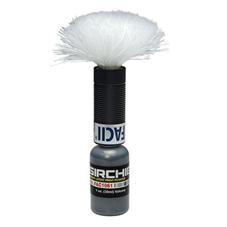 Sirchie FACII Powder/Brush Delivery System, Silver/Black