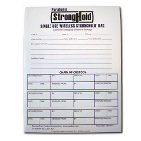 Sirchie 10x7" Single Use Stronghold Evidence Storage Bags, 10 Pack