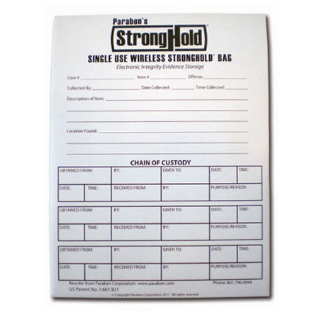 Sirchie 13x9" Single Use Stronghold Evidence Storage Bags, 10 Pack